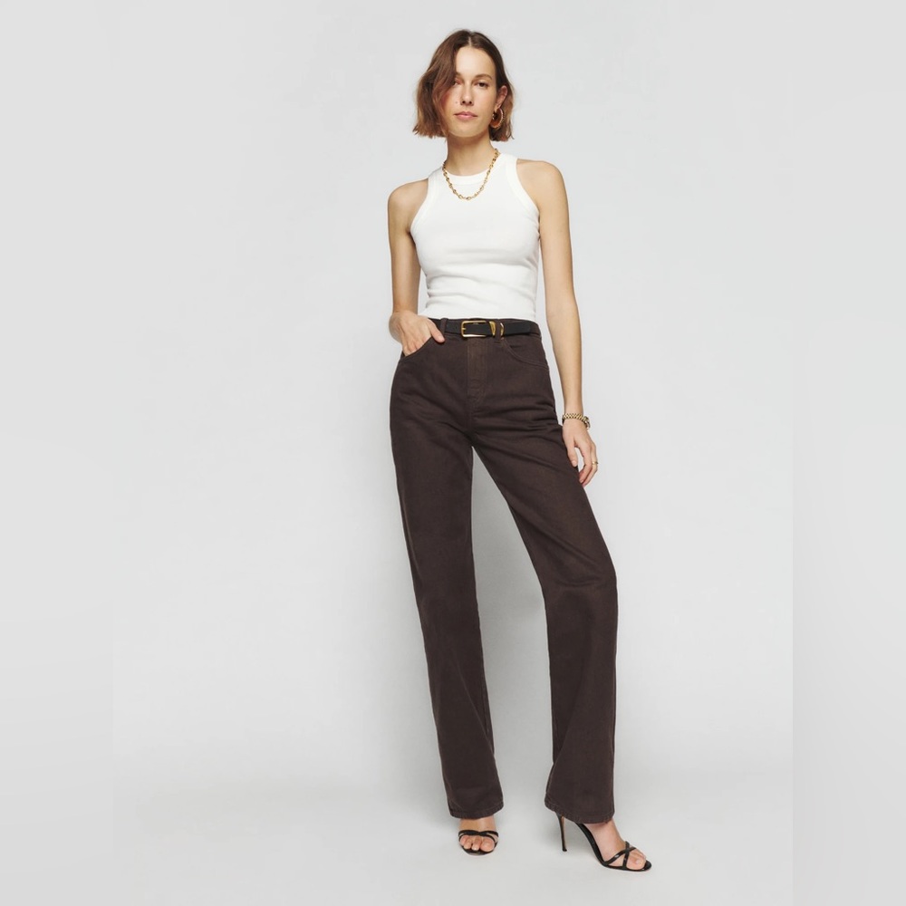 Reformation Val 90s Mid Rise Straight Jeans